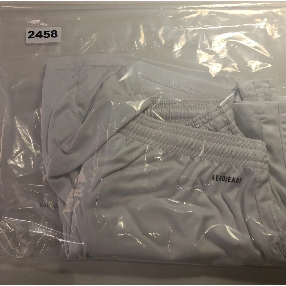 Adidas Primegreen Aeroready Soccer Shorts White Men's Medium 3-Stripe Athletic